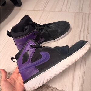 Nike Black and Purple Athletic Shoes